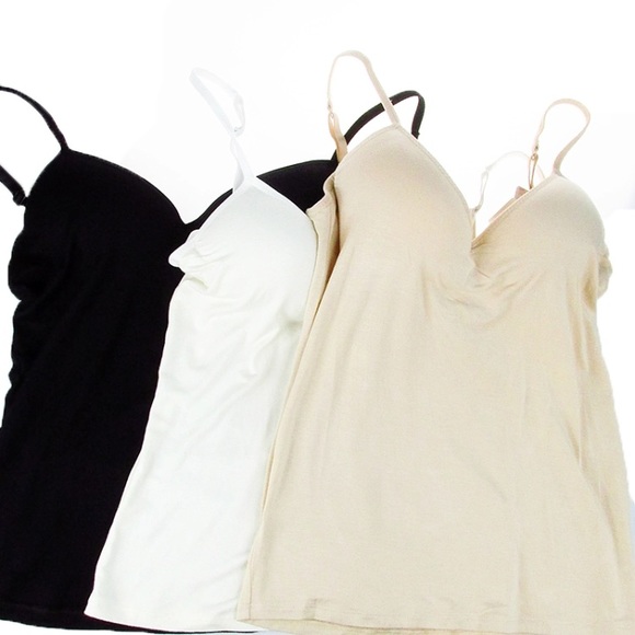 Tops - Black Modal Built In Bra Tank Top